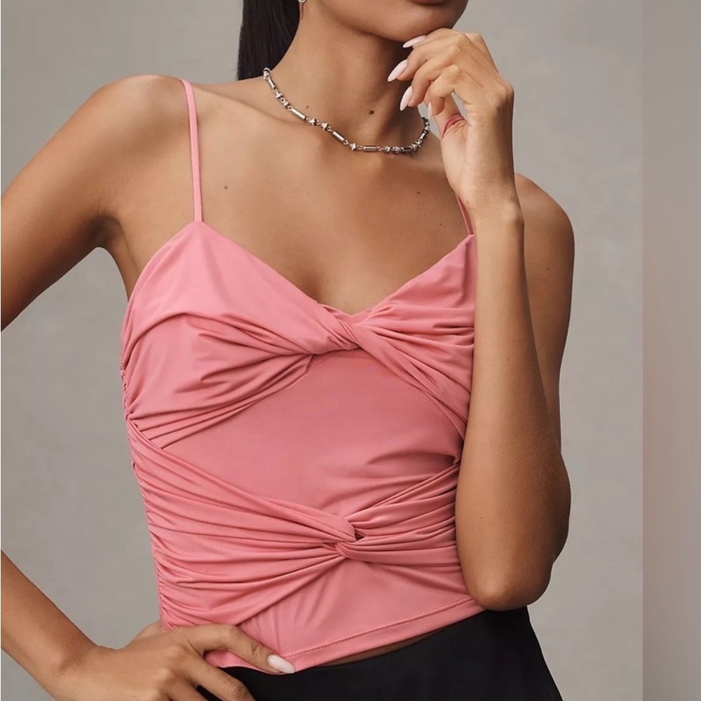 Sunday in Brooklyn NWT pink twist front top, medium